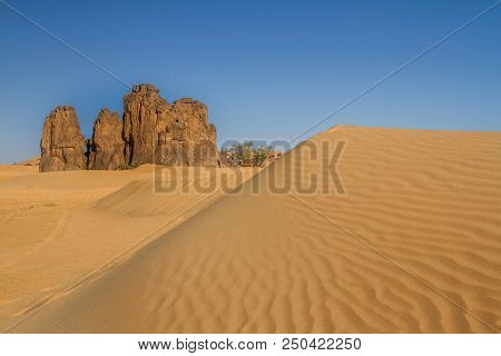 Amazing, Single Rock Formation Near Dajnet, South Algeria, North Africa