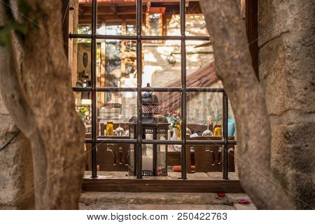 Venetian Building Somewhere In Crete Island, Rethymno, Greece