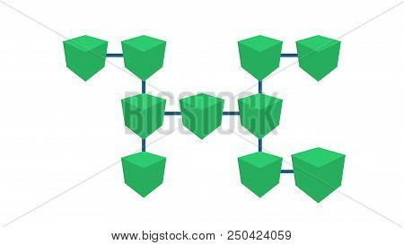 Animation Of Blockchain Scheme. Blockchain Workflow Scheme Explainer - Transaction Processing In Glo