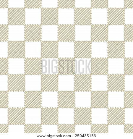 Vector Golden Geometric Seamless Pattern With Stripes, Diagonal Lines, Squares, Repeat Tiles. Abstra