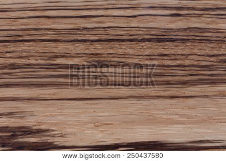 Texture Of Zebrano Wood Horizontal Background. Hi Res Photo.