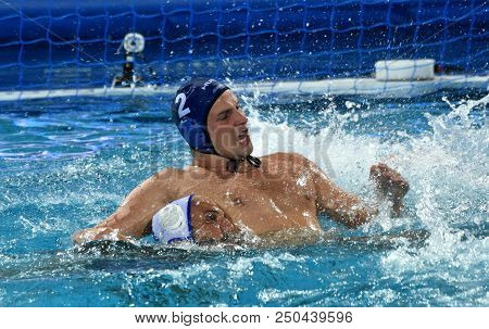 Budapest, Hungary - Jul 27, 2017. Torok Bela (2) Hungarian Waterpolo Player In The Semifinal. Fina W