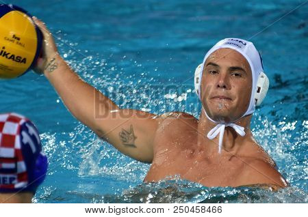Budapest, Hungary - Jul 29, 2017.  Hosnyanszky Norbert (hun) Playing Against Croatia In The Final. F