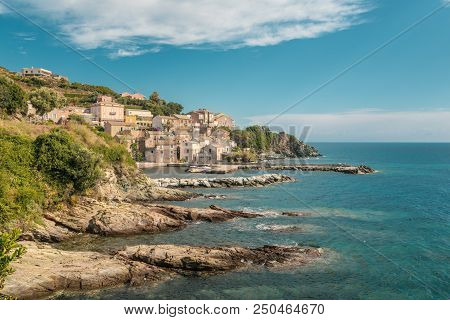 Village And Harbour At Porticciolo In Corsica