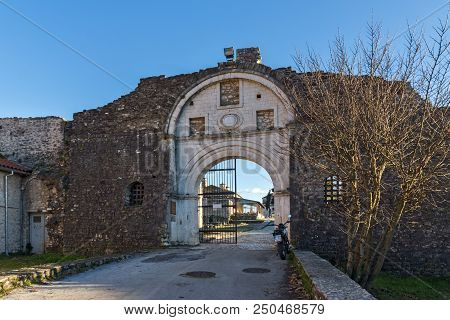 Ioannina, Greece - December 27, 2014: Amazing Sunset View Of Castle Of Ioannina, Epirus, Greece