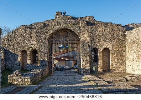 Ioannina, Greece - December 27, 2014: Amazing Sunset View Of Castle Of Ioannina, Epirus, Greece