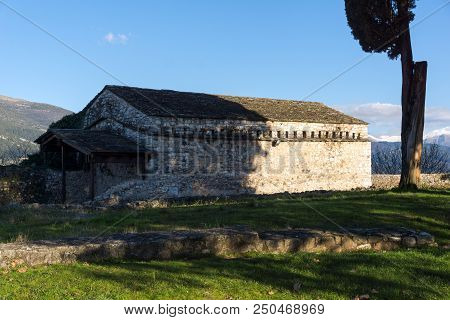 Ioannina, Greece - December 27, 2014: Amazing Sunset View Of Castle Of Ioannina, Epirus, Greece