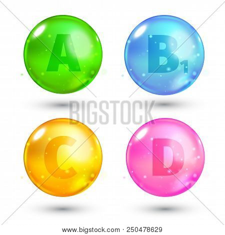 Vitamin. High Quality Gold Oil Capsule. Vector Illustration For Your Design.