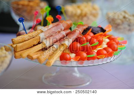 Wedding Appetizer With Hearts Toothpicks