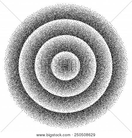 Retro Background 1980s Style. Dotwork Stipplism 80s Party Background . Vector Illustration