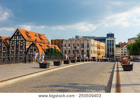 Bydgoszcz, Poland, May 31, 2018: Old Town In Bydgoszcz. Bydgoszcz Is Architecturally Rich City, With