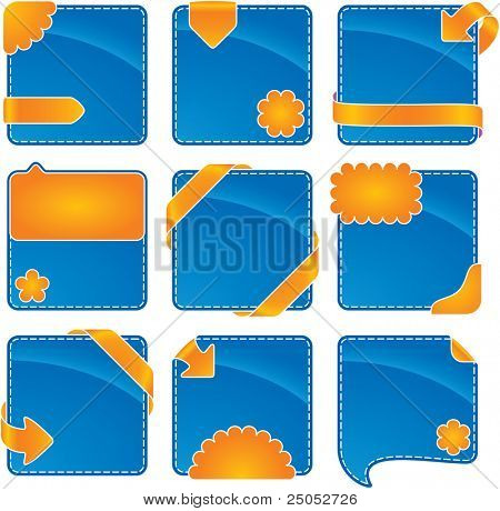 jeu de bannière web orange-bleu