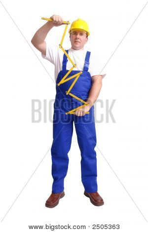Builder avec une règle en bois
