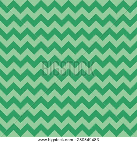Seamless Chevron Pattern, Green Color, Raster Illustration