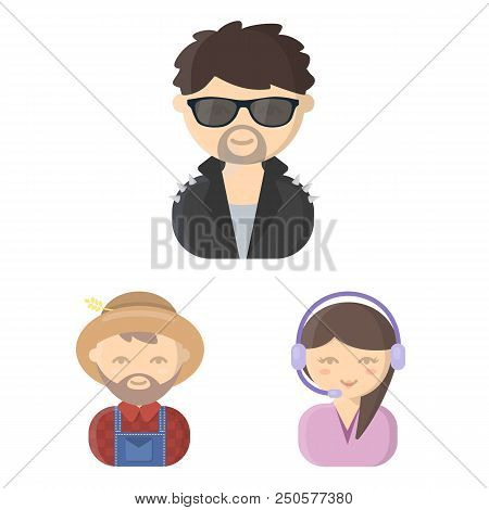People Of Different Professions Cartoon Icons In Set Collection For Design. Worker And Specialist Ve