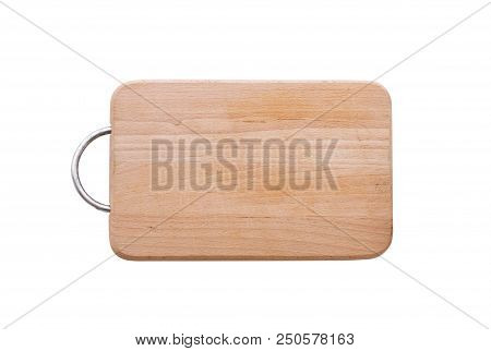 Cutting Board Top View Isolated On White Background