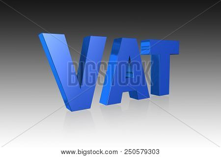 Vat Lettering  - 3d Metallic Word Illustration