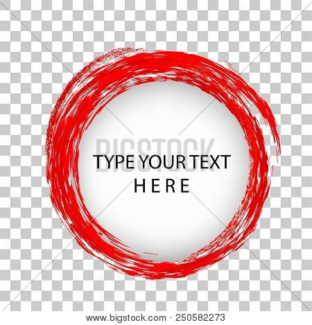 Vector Infographic Vector Template Placement, Circle Hole With Red Crayon Border At Transparent Effe