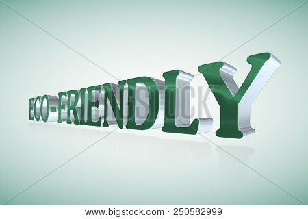 Eco-friendly Lettering  - 3d Metallc Word Illustration