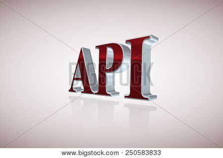 Api Lettering  - 3d Metal Word Illustration