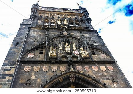 Prague, Czech Republic. Gun Powder Gate Inside Powdertower Incity Center