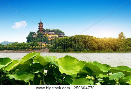 Jinshan Is A Buddhist Holy Place In The South Of The Yangtze River. Zhenjiang, China.
