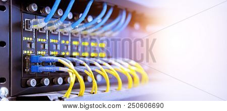 Fiber Optic Connecting On Core Network Swtich