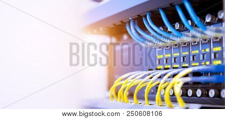 Fiber Optic Connecting On Core Network Swtich