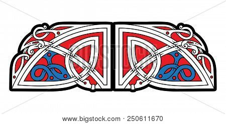 Pattern In The Celtic Style With A Dragon.