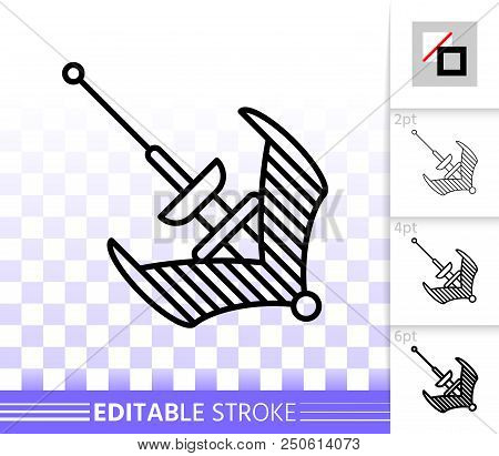 Mouse Cursor Thin Line Icon. Outline Web Sign Of Arrow. Click Linear Pictogram With Different Stroke