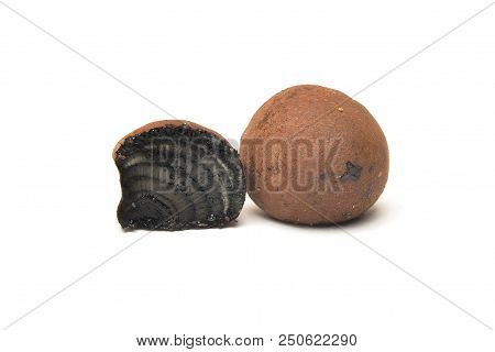 Daldinia Concentrica Known As King Alfred`s Cake, Cramp Balls And Coal Fungus