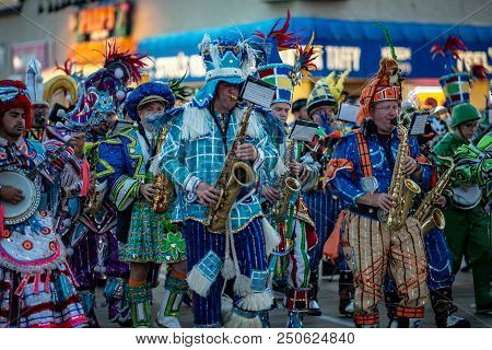 Ocean City, Nj - June 10, 2018: View Of The Avalon String Band Performs On The Ocean City Nj Boardwa