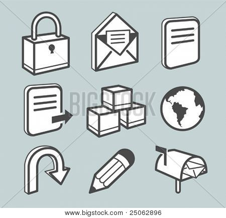 set di icone di Internet e web