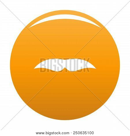 Broad Mustache Icon. Simple Illustration Of Broad Mustache Vector Icon For Any Design Orange