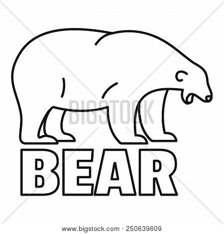 Polar Bear Tears Logo. Outline Illustration Of Polar Bear Tears Vector Logo For Web Design Isolated 