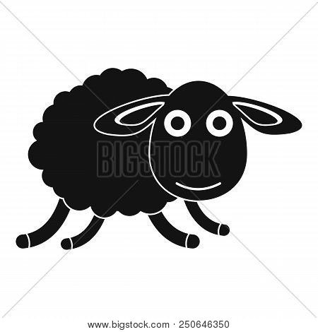 Running Sheep Icon. Simple Illustration Of Running Sheep Vector Icon For Web Design Isolated On Whit