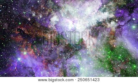 High Definition Star Field Background. Starry Outer Space Background. Colorful Starry Night Sky. Out