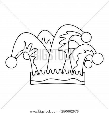 Royal Jester Hat Icon. Outline Illustration Of Royal Jester Hat Vector Icon For Web Design Isolated 