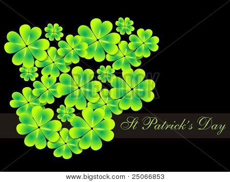 Abstract St Patrick Clovers Background