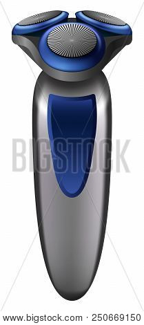 Electric Razor Mockup. Realistic Illustration Of Electric Razor Vector Mockup For Web Design Isolate