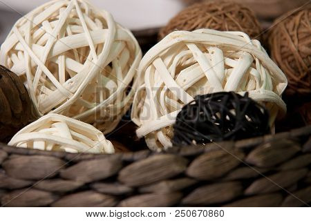 Round Interior Decorations Made Of Withy And Twigs