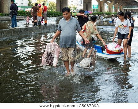 Inundación en Bangkok, Tailandia