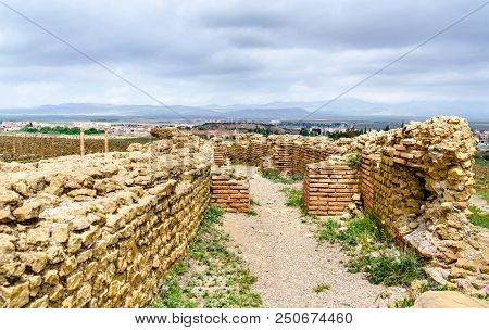 Timgad, Ruins Of A Roman-berber City, Unesco Heritage In Algeria.