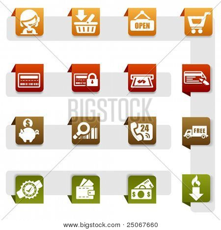 Icons set Shopping