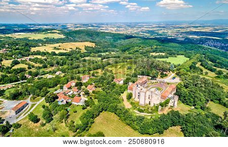 View Of The Chateau De Chazeron, A Castle In The Puy-de-dome Department Of France