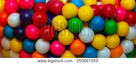 Brightly Multicolored Big Bubble Gum, The Kind Kids Want To Eat All Day