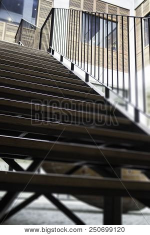 Industrial Style Of Exterior Building With Day Light Stock Photo