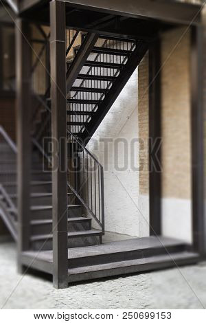 Industrial Style Of Exterior Building With Day Light Stock Photo