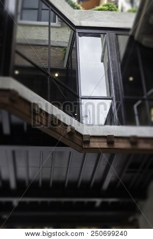 Industrial Style Of Exterior Building With Day Light Stock Photo