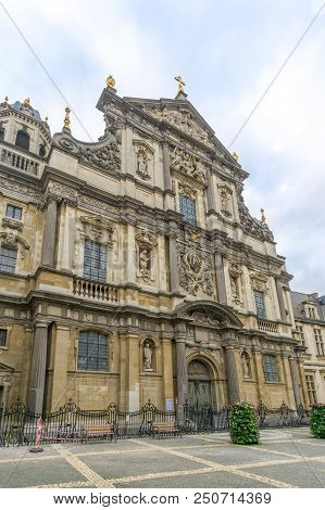 View At The Church Of Saint Carolus Borromeus In Antwerp, Belgium